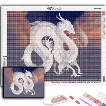 5D Diy Алмазная картина Китайский дракон Вышивка крестом Полный Алмазная вышивка Мозаика Full Round 20X30CM
