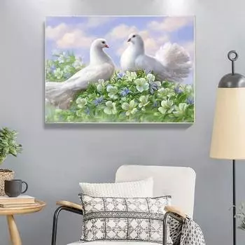 5D Diy Алмазная картина «Красивый голубь», набор для вышивки крестом, полная Алмазная вышивка, мозаика, художественная картина, декор из страз, подарок Full Round 20x30cm