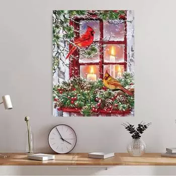 5D DIY Алмазная картина Красный попугай Набор для вышивки крестом Мозаика Алмазная вышивка Роза Полный круглый/квадратный дрель Украшение дома Round 30x40cm