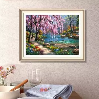 5D DIY Алмазная картина Крик Набор для вышивки крестом Мозаика Алмазная вышивка Роза Полный круглый/квадратный дрель Украшение дома Round 30x40cm