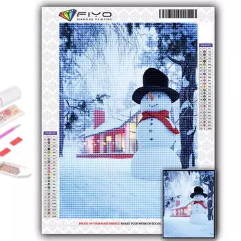 5D Diy Алмазная картина Рождественская елка Санта-Снеговик Вышивка крестом Полный Алмазная вышивка Мозаика Full Round 20X30CM