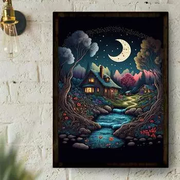 5D DIY Алмазная картина Странный дом Набор для вышивки крестом Мозаика Алмазная вышивка Роза Полный круглый квадратный дрель Украшение дома Round 30x40cm