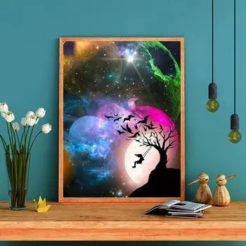 5D DIY Алмазная картина Странный мир Набор для вышивки крестом Мозаика Алмазная вышивка Полный круглый квадратный дрель Украшение дома Round 40x50cm