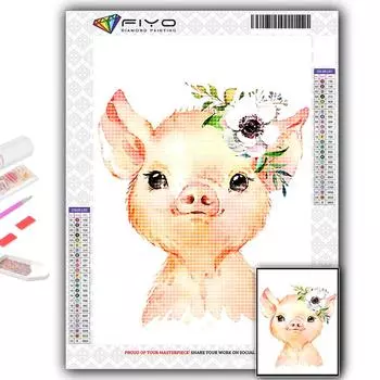 5D DIY Алмазная картина Вышивка крестом Мультфильм Маленькие животные Алмазная вышивка Мозаика Настенное украшение дома Full Round 20X30CM