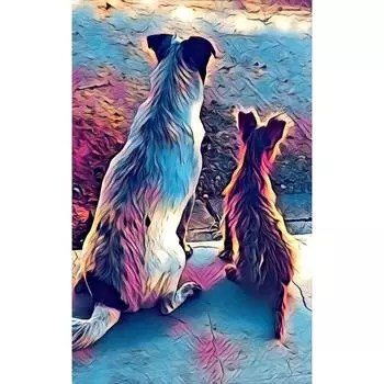 5D DIY Алмазная вышивка Картина маслом собака Алмазная картина Вышивка крестом Мозаика Украшение 20X30CM