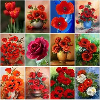 5D DIY алмазная живопись цветы набор для вышивки крестом полный круглый дрель вышивка мозаика роза стены книги по искусству стразы подарок домашний декор Full Round 20x30CM