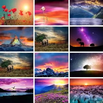 5D DIY алмазная живопись пейзаж полная алмазная вышивка подарок горный хрусталь картина мозаика комплект для вышивки крестом украшение мебели Full Round 20x30CM