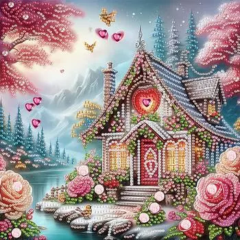 5D DIY Частичный набор для алмазной живописи со сверлом специальной формы для украшения домов AT155