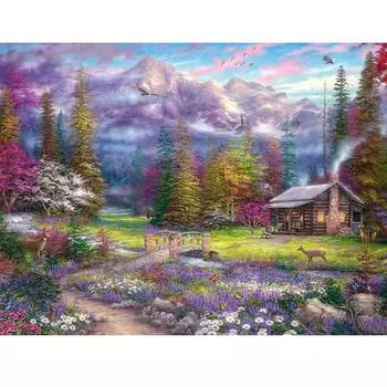 5D Diy Diamond Painting Animals Scene Kit Full Square Round Diamond Вышивка Пейзаж Стразы Алмазная Мозаика Домашний Декор Full Round 20x30CM