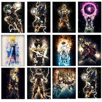 5D DIY Набор для алмазной живописи Super Saiyan Art Алмазная вышивка Стразы Украшения для дома 20x30cm
