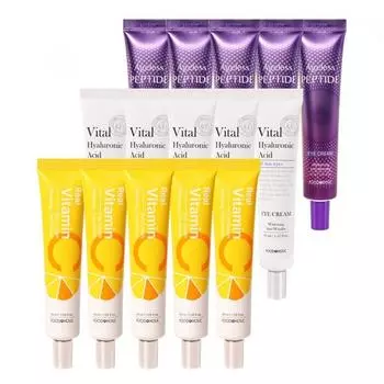 5ea Food AholiC Large CapaCity Eye Cream Peptide Hyaluron Vitamin C 40ml Choose 1 AGLESS PEPTIDE EYE CREAM/20