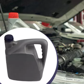 5L Engine Oil Jug with Ergonomic Handle Black Empty Bottle Travel for , Coolant, Lubricant Liquid