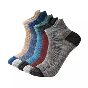 5Pairs/lot Men s Compression Socks Men Black Ankle Cotton Socks Herren Socken Basketball Sports Compression Male Socks