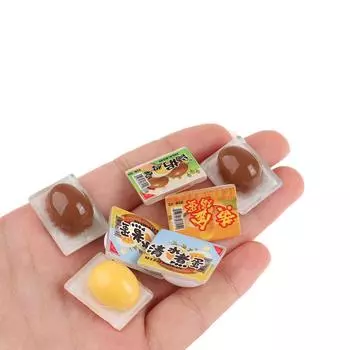 5Pcs 1/12 Dollhouse Simulation Food Egg Model Dollhouse Miniature Kitchen Decoration Dolls House Accessories Pretend Play Toys one size