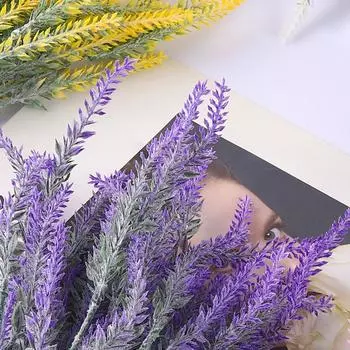 5Pcs Artificial Lavender Fake Flower Wedding Romantic Provence Decor Nordic Style Vase Storage Home Decor Bouquetl 38cm 5PCs