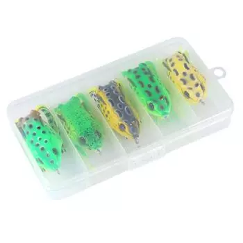 5pcs/box Simulation Fog Baits Fishing Lures Crank Bait Hook Tackle Bait For Outdoor Fishing