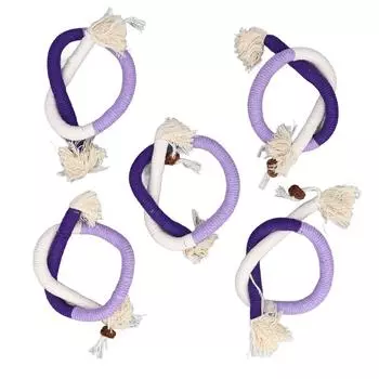 5Pcs Cat Rope Toy Enhanced Health Interactive Reliable Catnip Kitten Teeth Cleaning Chew Rope Toy