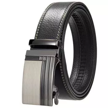 5Pcs First Layer Cowhide Automatic Buckle Belt, Versatile Men S, Automatic Cowhide Belt Ly36-21710-5 110-130CM