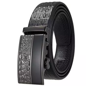 5Pcs Men S Automatic Buckle Belt, Business Leisure Belt, Korean Version Of Trendy Belt Ly25-0654-5 110cm-130cm