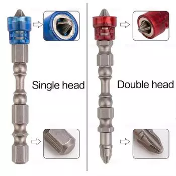 5pcs PH2 Magnetic Phillips Cross Screwdriver Bits Set, 1/4 Inch Hex Shank S2 Alloy Electric Power Driver Bit Set For Plasterboar красный