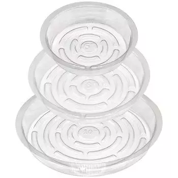 5pcs Round Plastic Flower Pot Tray Transparent Plant Base Plant Bottom Dish Planter Mat Garden 8inch