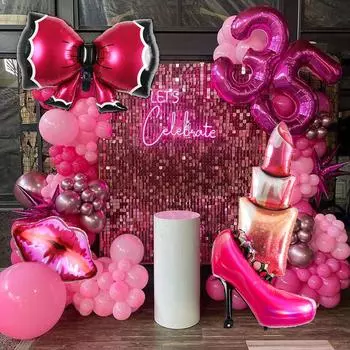 5pcs/Set Lip-Shaped Balloon Set, Red Lips Balloon For Valentine s Day, Birthday, Wedding, Party Decoration Supplies Other