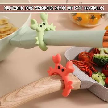 5Pcs Silicone Spatula Holders Multifunctional Kitchen Utensils Rests with Pots Clip Household Spoon Rack for Cooking зелёный