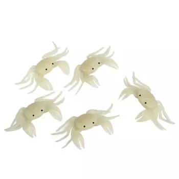5PCS Simulated Crab Bait Soft Silicone Portable Reusable Artificial Fishing Lure for Angling