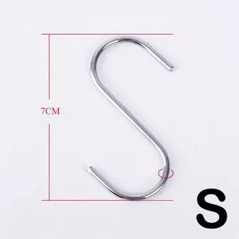 5pcs Stainless Steel S Shape Hook Multi-function Kitchen Bedroom Railing S Hanger Hook Clasp Holder Hooks Hanging Clothes Rack S