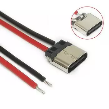 5шт Usb Type-C 2P сварочный провод гнездовой соединительный кабель для зарядки мобильного телефона one size