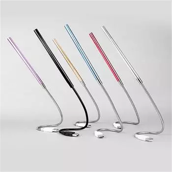5V LED Book Light Flexible Reading Lamp Portable Notebook Power Socket Lights For Bedroom Desk Decorat PC Keyboard Lighting фиолетовый