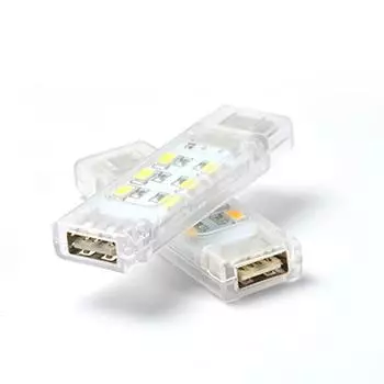 5 В портативный USB светодиодный светильник для чтения книг двухсторонний 12 светодиодов лампа для чтения книг для портативного компьютера портативного компьютера мини-ночник 1 pc