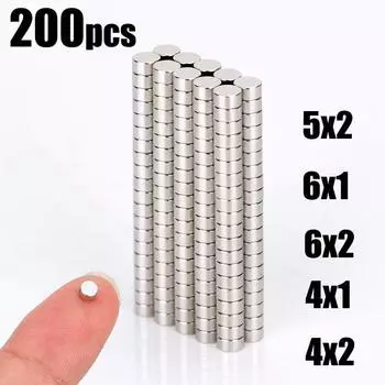 5x2 6x1 6x2 4x2 5x1 Неодимовый магнит NdFeB круглый сверхмощный сильный постоянный магнитный диск 4x1 5x3 10pcs