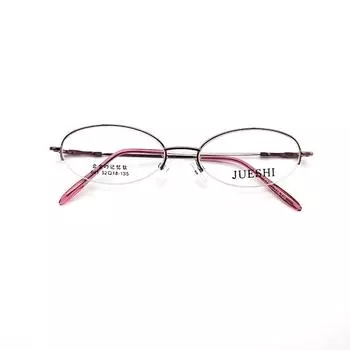 601 Memory Titanium Alloy Glasses Frame Women S Memory Half Frame Glasses Frame бордовый