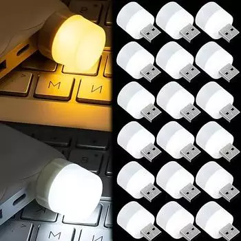 60/1 шт. светодиодный мини USB ночник защита глаз книга чтение свет теплый белый USB разъем ПК мобильное зарядное устройство ночник