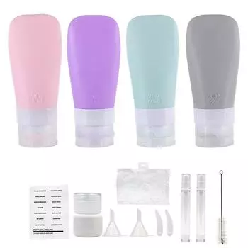 60/90ml Silicone Travel Bottles Empty Refillable Bottle Dispenser Shampoo Liquid Cosmetics Squeeze Bottles Containers