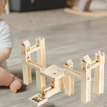 60 предметов Marble Run Деревянный набор деревянных строительных блоков игрушки развивающая игрушка трек лабиринт игра
