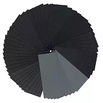 60 шт., 9 x 3,6 дюйма, влажная и сухая наждачная бумага, зернистость 150/240/320/400/600/800/1000/1200/1500/2000/2500/3000 для отделки деревянной мебели, шлифования металла 60pcs