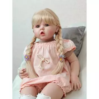 60 см тканевое тело куклы Bebe Reborn Soft Touch, реалистичная кукла для новорожденных, указательный палец можно положить в рот, кукла-игрушка для детей, праздничный подарок-сюрприз