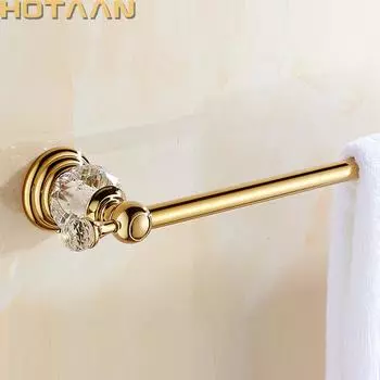 60 см вешалка для полотенец для ванной комнаты, держатель для полотенец, прочная нержавеющая сталь, золотистый кристалл, украшения, аксессуары для ванной комнаты