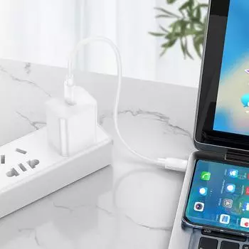 60 Вт короткий USB C - USB C зарядный кабель, 1 шт. зарядный кабель типа C для быстрой зарядки телефона 15 сотового телефона планшета 15 чёрный