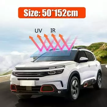 60 x20 50% VLT автомобильная солнечная пленка для тонировки окон, наклейка на стекло, солнцезащитная пленка для автомобиля, УФ-защита, внешние наклейки для автомобиля CN