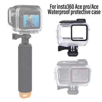 60m Transparent Protective Diving Case For Insta360 Ace/Ace Pro Waterproof Diving Shell For Insta360 Ace Pro Camera Accessories