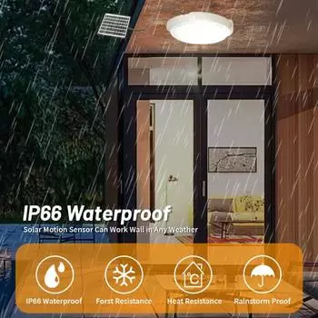 60W/100W/200W LED Solar Ceiling Light Waterproof Outdoor Solar Lamp With Remote Control 5M Lines Zero Power For Corridor Garden S-60W