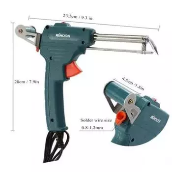 60W Automatic Electric Soldering Iron Tin Gun Hand-Held Internal Heating Automatically Send Tin Gun Welding Heating Repair Tools 60W&EU зелёный