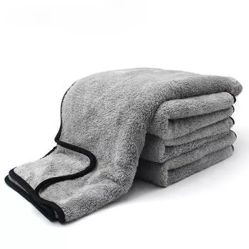 60x40cm Microfiber Car Wash Towel Fast Drying Auto Cleaning Extra Soft Cloth High Water Absorption For Car Wash Accessorie серый