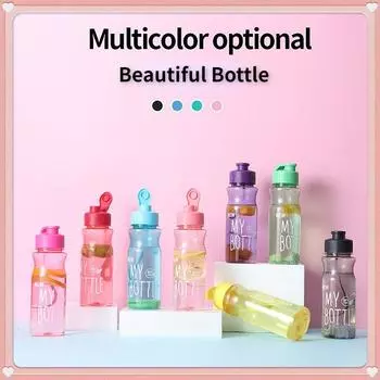 650 мл BPA Free стакан для воды спортивная бутылка для воды портативный стакан для воды ПЭТ контейнер для воды антикапельный уличный веревочный подарочный стакан кружка посуда для питья 650ml небесно-голубой