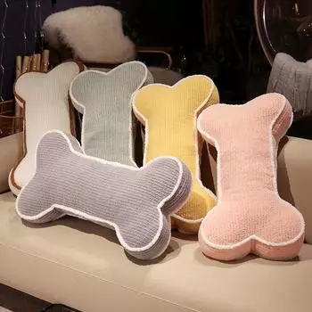 65 см креативная костяная плюшевая мягкая костяная подушка-валик для подголовника, подушка для спинки, подходит для автомобиля, дивана, кровати, декора комнаты 65x35x10cm