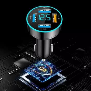 66 Вт 4 порта Pd быстрая зарядка USB автомобильное зарядное устройство быстрая зарядка 3.0 USB C автомобиль для iPhone 13 для Xiaomi Samsung телефон зарядное устройство адаптер