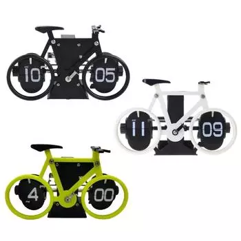 67JE Bicycle Shaped Flip Clock for Home Bedroom Dormitory Desktop Decoration Clock белый